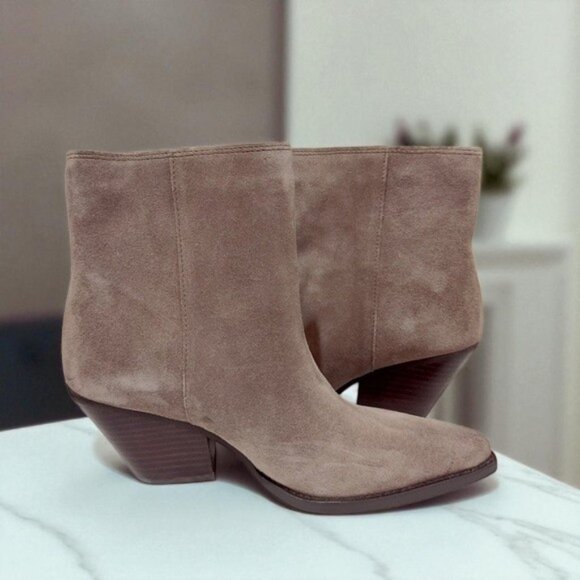 NIB Sam Edelman Womens Jane Taupe Ankle Boots Shoes - Picture 7 of 10